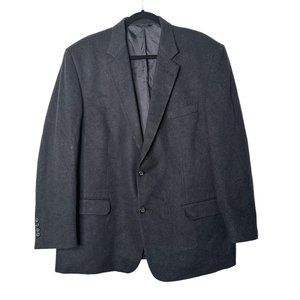 Pavone Men Blazer‎ Jacket 100% Cashmere Sport Coat Gray 2 Button Size 46 R